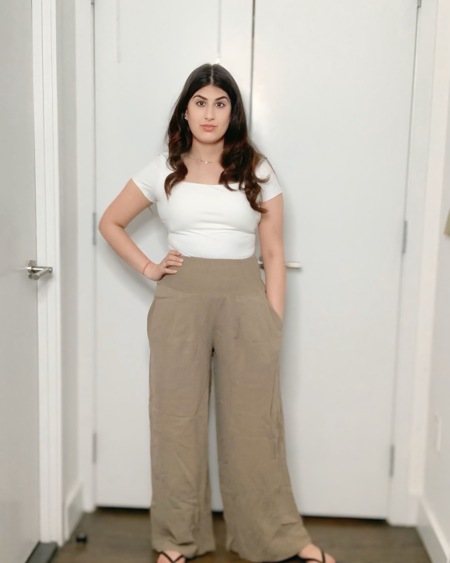 𝓦𝓸𝓻𝓴𝔀𝓮𝓪𝓻: 𝓣𝓻𝓸𝓾𝓼𝓮𝓻𝓼 ✨ 
Wide Legged Trousers are for a win this season. These crepe fabric ones are stylish and trendy for this summer. Mine are in beige-tan from Amazon, paired with a white tee from Amazon. LIKE and COMMENT if you agree. SHARE and SAVE this style inspiration idea. Head to my Like To Know It page to get your direct link. FOLLOW for more content like this.
.
.
.
.
.
.
.
#wideleg #widelegged #widelegpants #wideleggedpants #widelegtrousers #wideleggedtrousers #style #trend #styles #trends #currenttrends #currentstyle #currentstyles #currenttrend #currentfashion #summerfashion #fashion #workfashion #workwear

#LTKWorkwear #LTKFindsUnder100 #LTKU