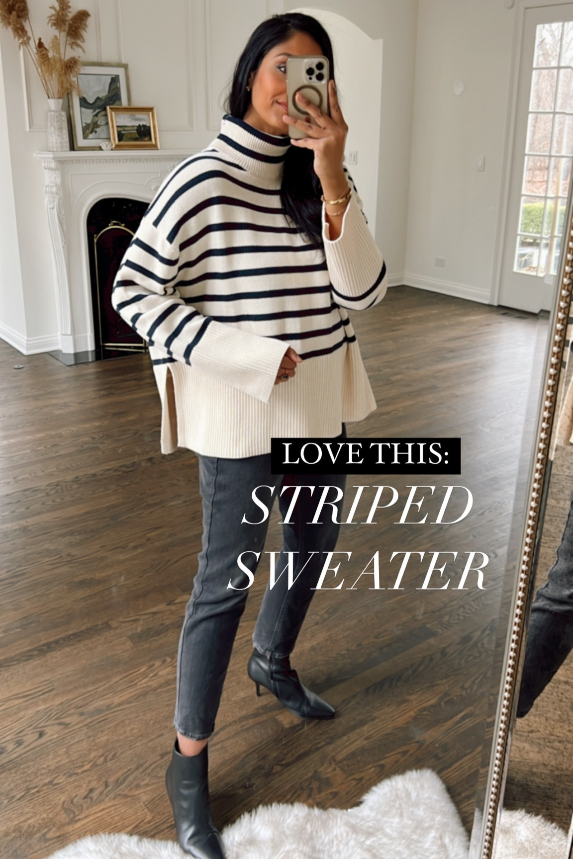 30% off my stripped sweater. Wearing a L in tall for that extra length.

#LTKstyletip #LTKunder100 #LTKsalealert