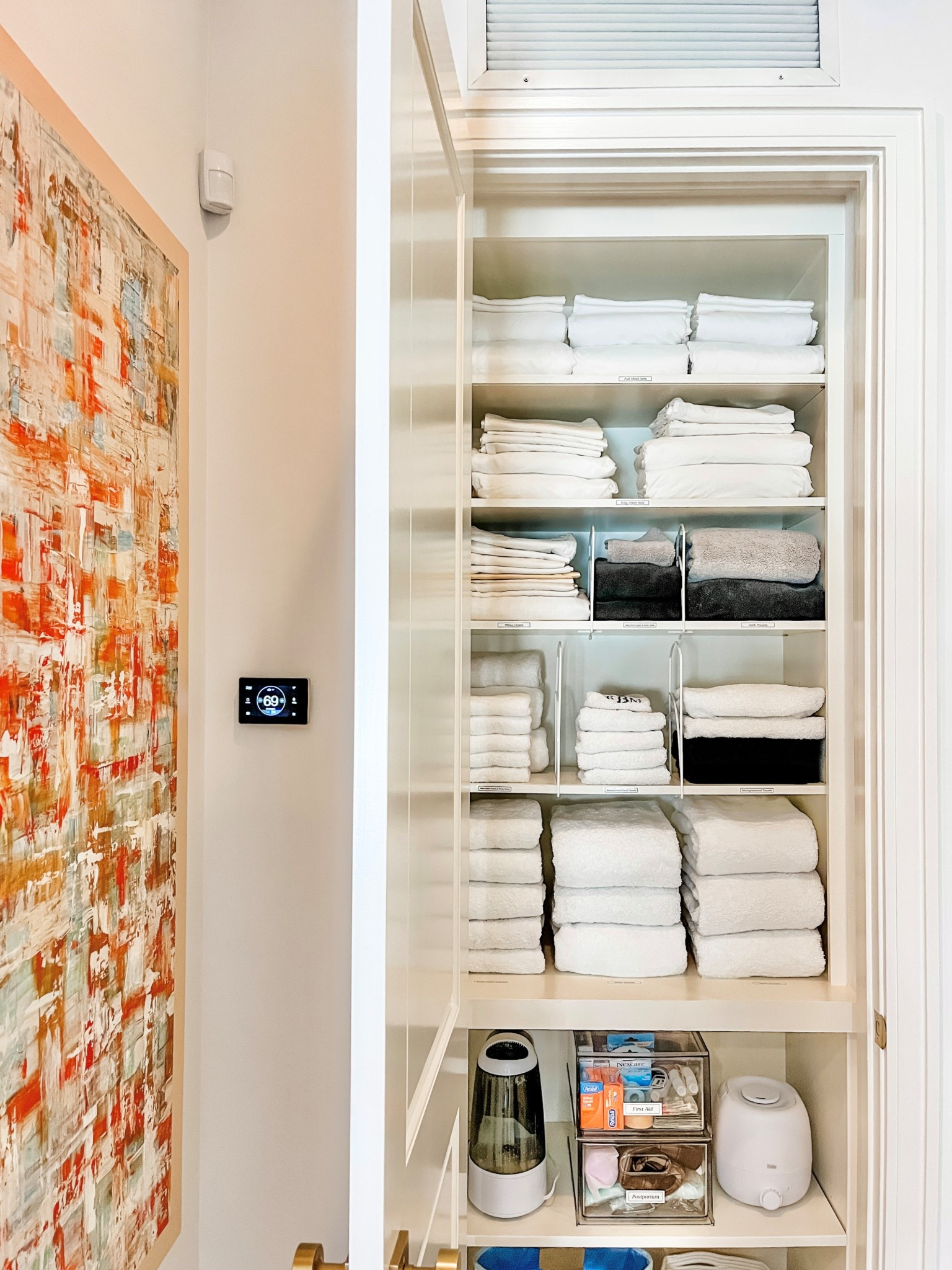 Here are 3 simple ways to store bedding like a pro:

1️⃣ Shelf dividers + labeled shelves – Say goodbye to the mystery piles.
2️⃣ Labeled elastic bands – Keep sets together and easy to grab.
3️⃣ Sheet storage boxes – The secret weapon for seasonal or guest bedding.



#LTKHome #LTKFindsUnder50 #LTKFamily