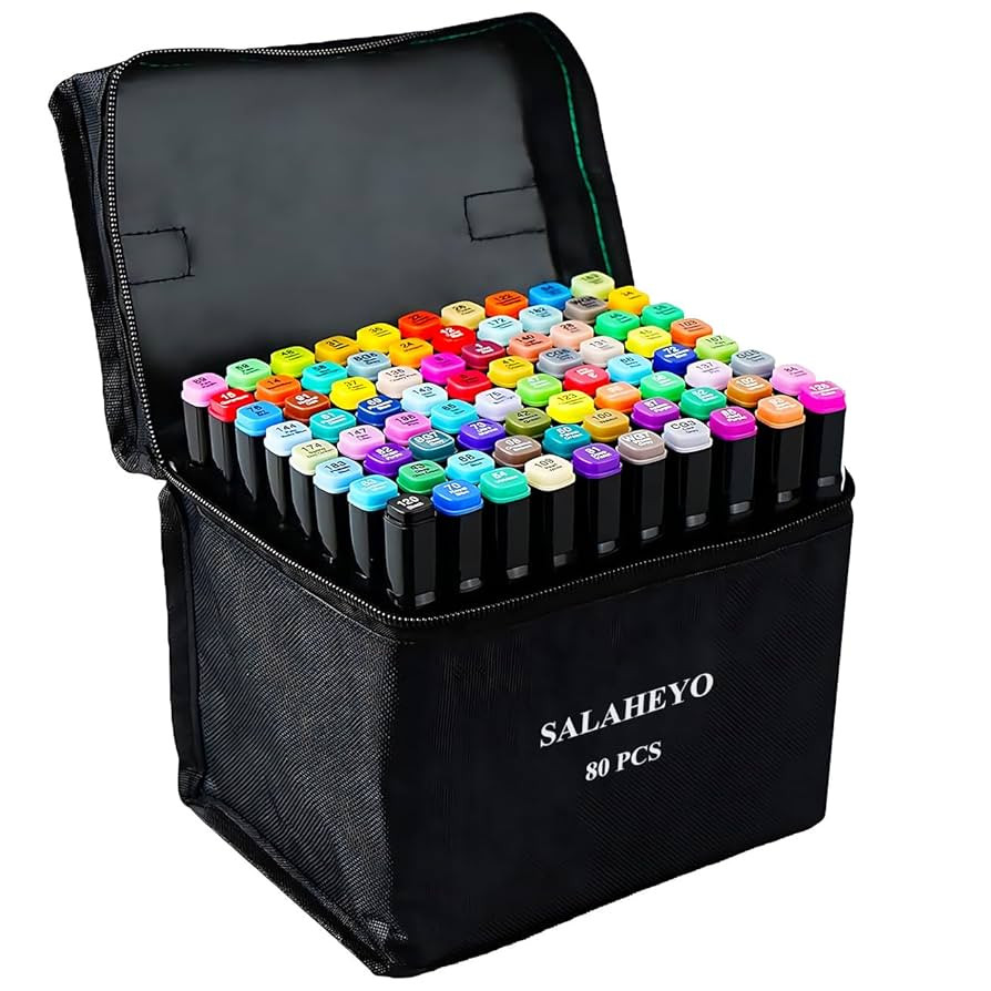 80 Colors Alcohol Markers with Base Art Drawing Markers Set for Adults Painting,Coloring,Sketchin... | Amazon (US)
