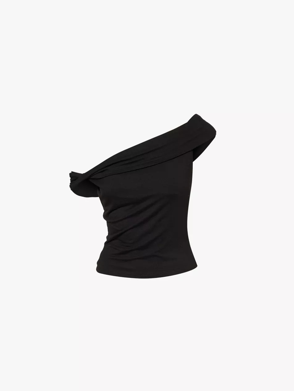 Cello asymmetric ruched jersey top | Selfridges