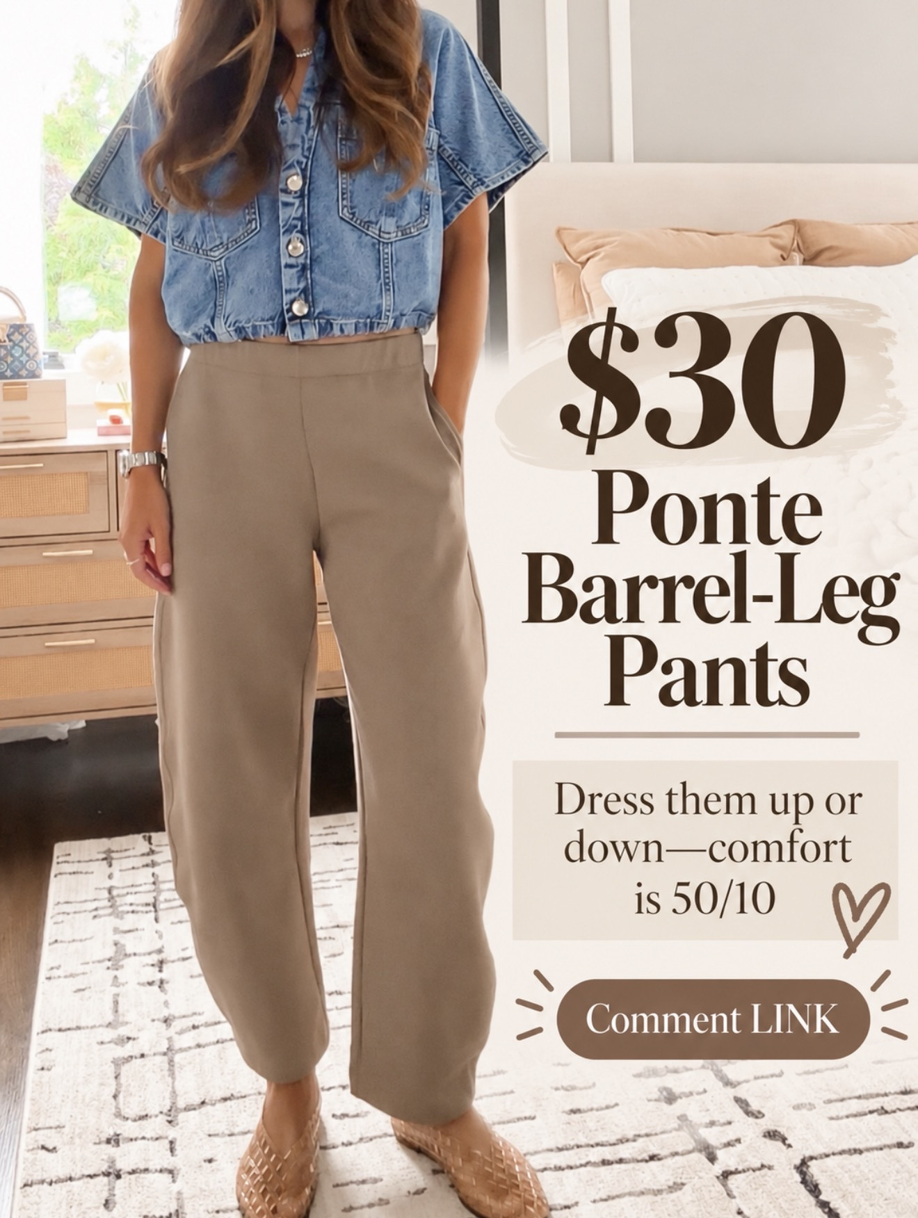 The $30 pants that have no business being this good 🙌🏻 These ponte barrel-leg pants are a 50/10 for comfort and so easy to dress up or down. Basically leggings comfort—but way more polished!

Comment LINK and I’ll send them to you 🫶🏻

#LTKOver40 #LTKSeasonal #LTKootd
