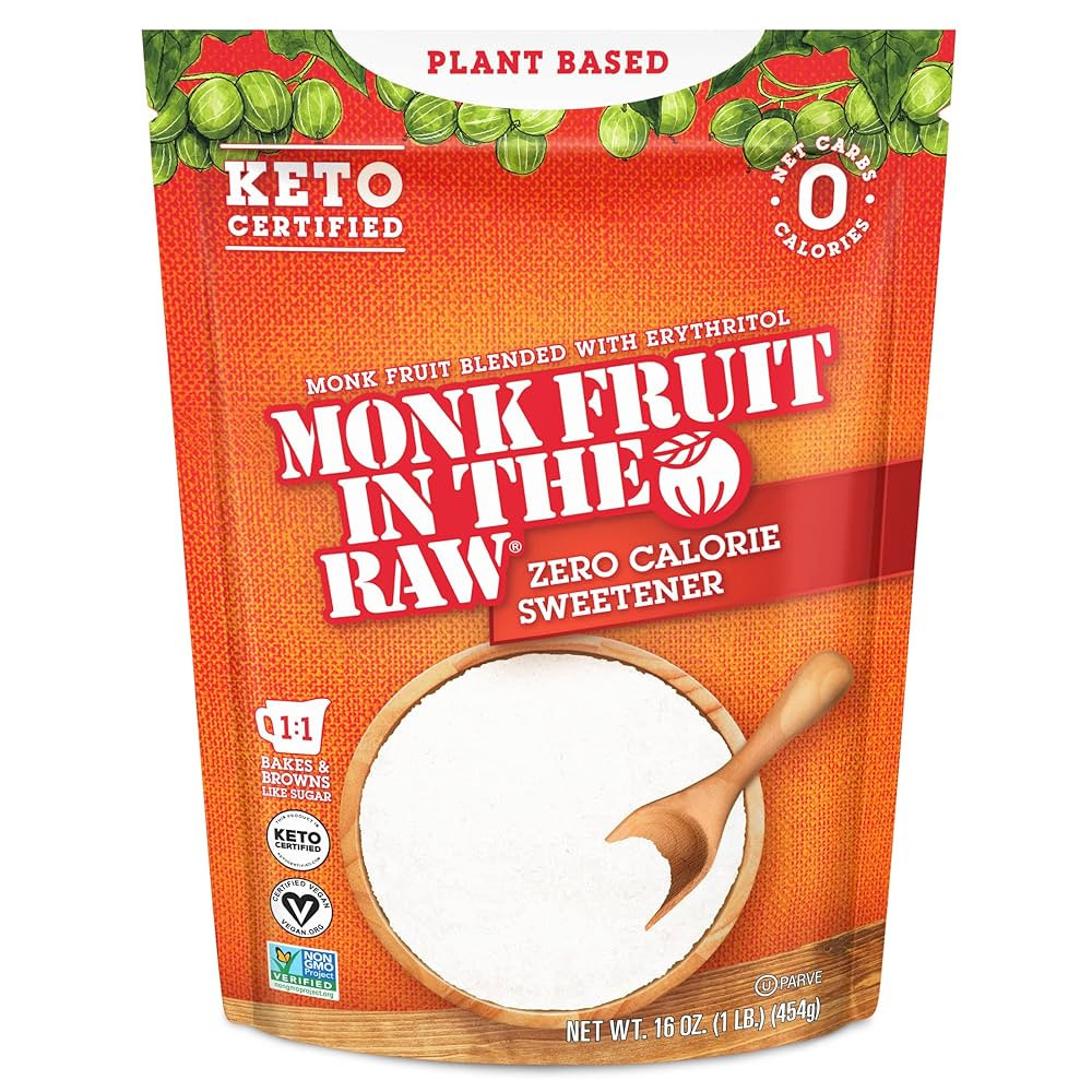 MONK FRUIT IN THE RAW, 16 oz Baker's Bag, Pack of 1, Natural Monk Fruit Sweetener w/ Erythritol, ... | Amazon (US)