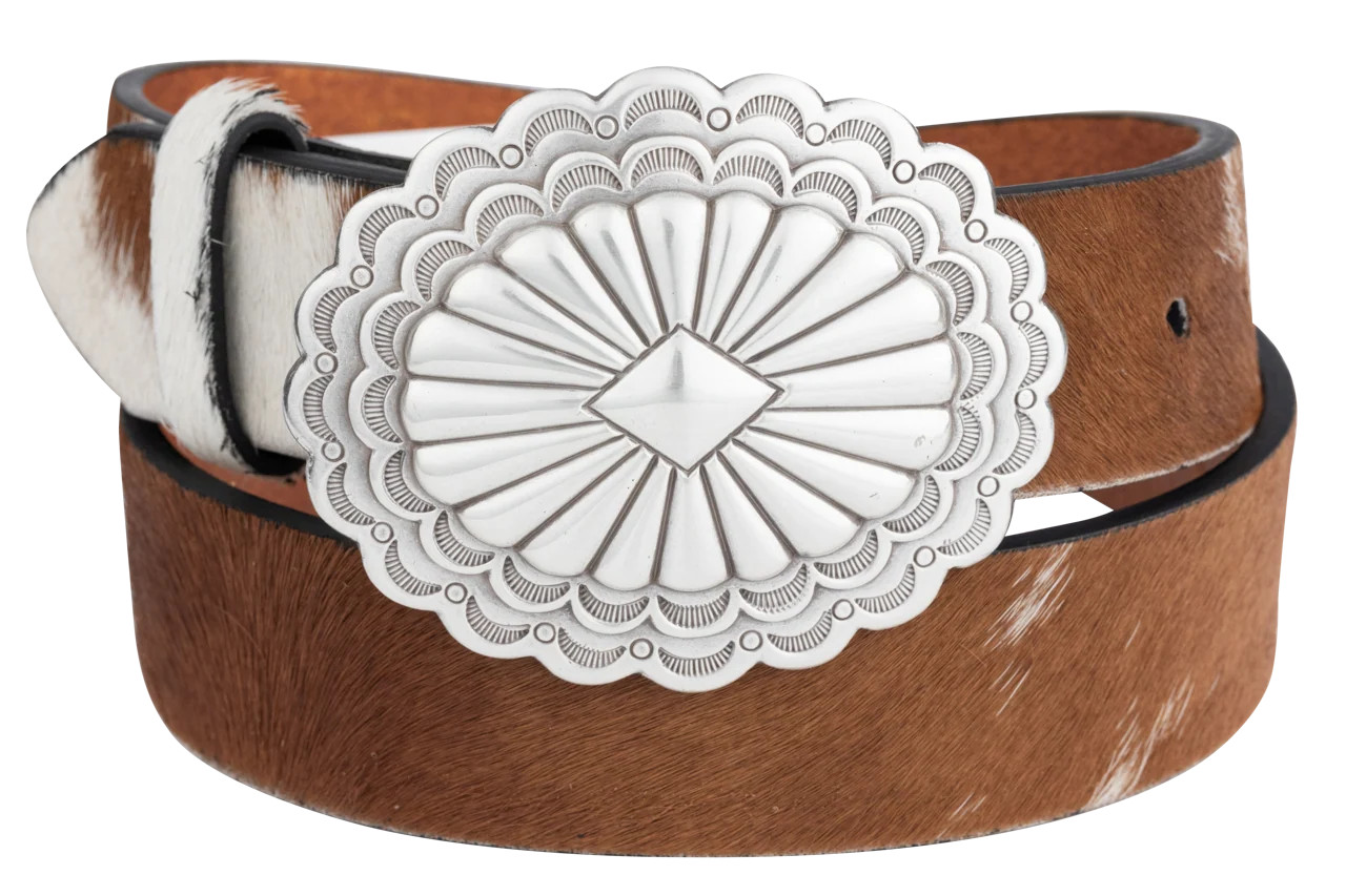 Stetson Women's Hair-On-Hide Southwestern Buckle Belt | Pinto Ranch