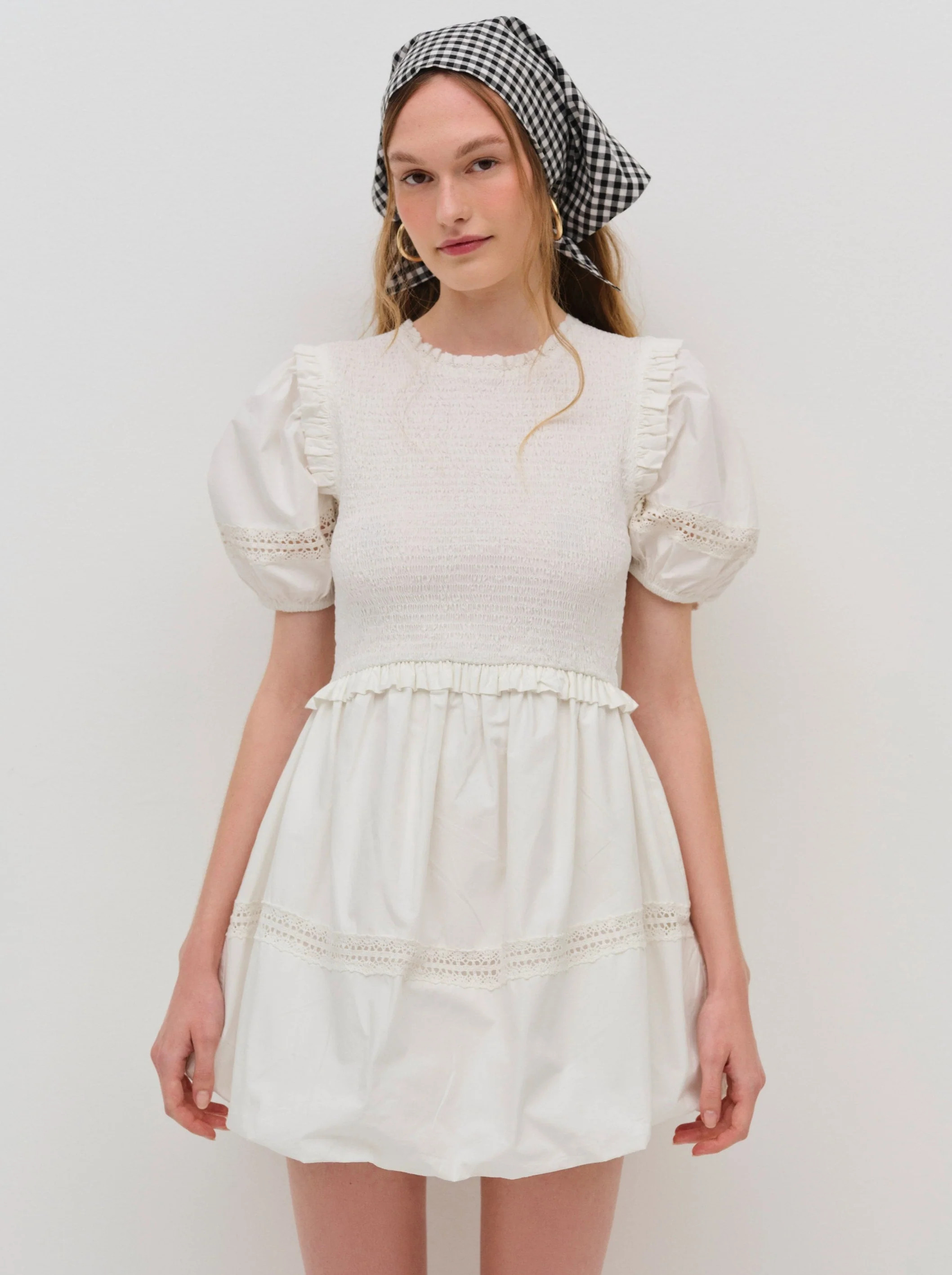 Sandy Mini Dress — White | For Love & Lemons