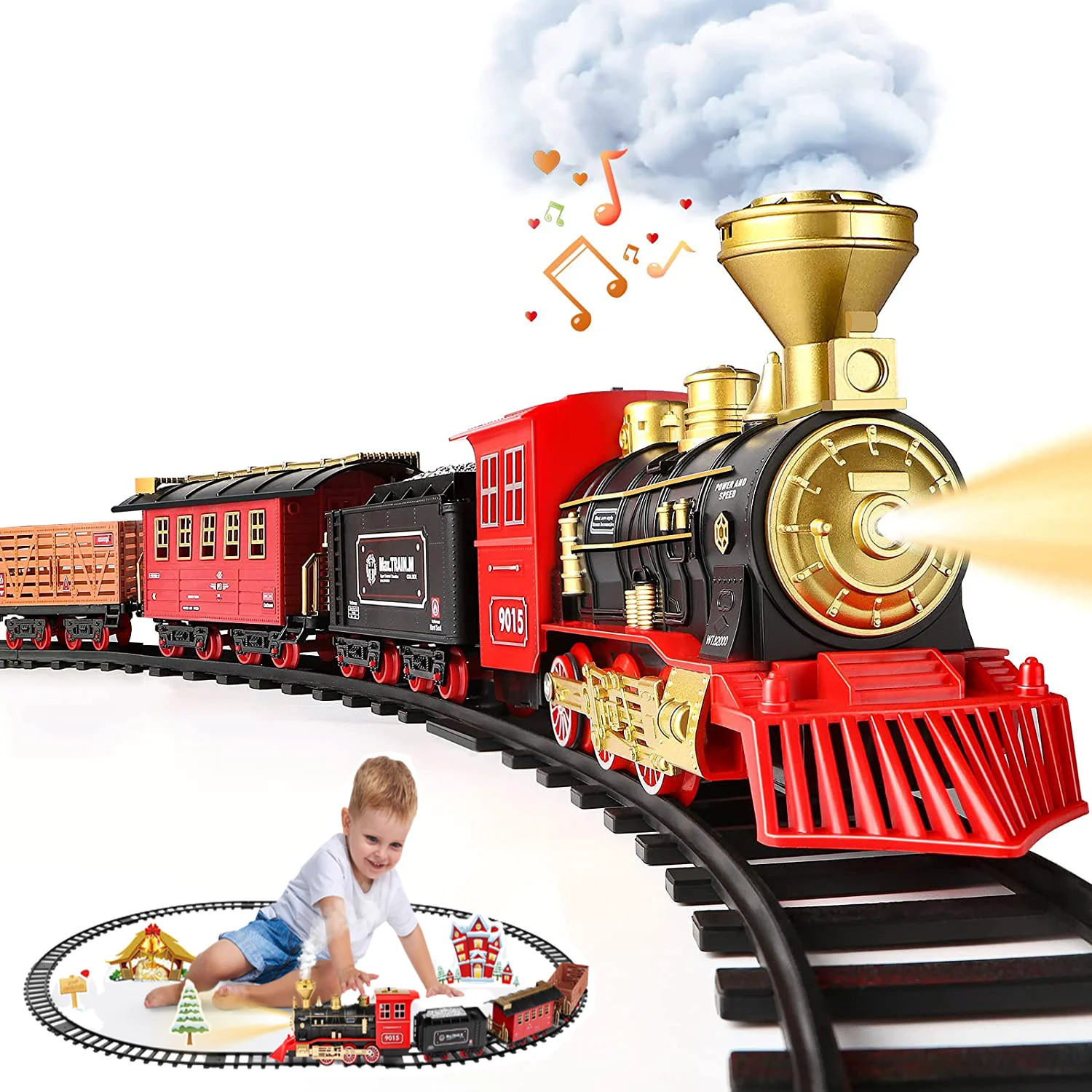 Beefunni Train Set -Electric Train Toy for Boys Girls Rechargeable Battery Operated Play Train To... | Walmart (US)