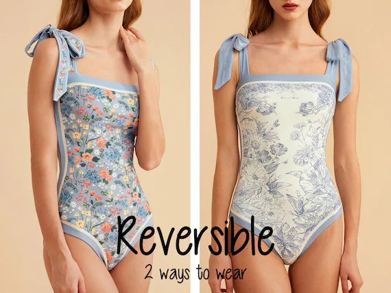 REVERSIBLE One Piece Swimsuit Swimsuit Bathing Suits Monokini | Etsy | Etsy (US)