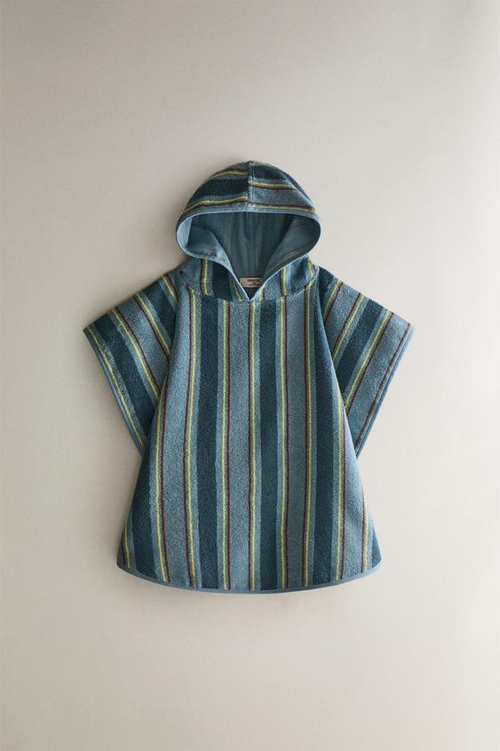 KIDS' STRIPED BEACH PONCHO | Zara US