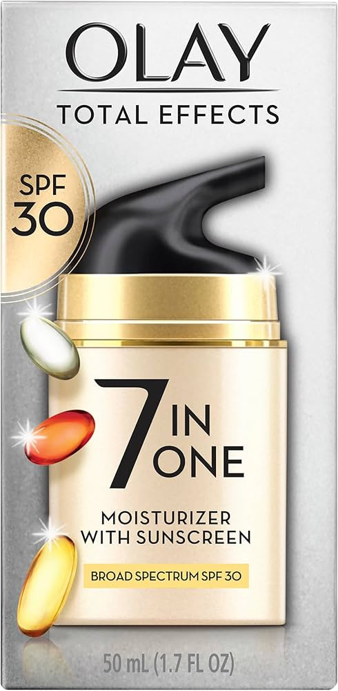 Olay Facial Moisturizing Lotion SPF 30 Total Effects for Dry Skin, 7 Benefits including Minimize ... | Amazon (US)
