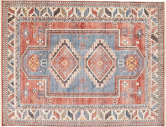 nuLOOM Aztec Vintage Kathryn Area Rug, 8' x 10', Blue | Amazon (US)