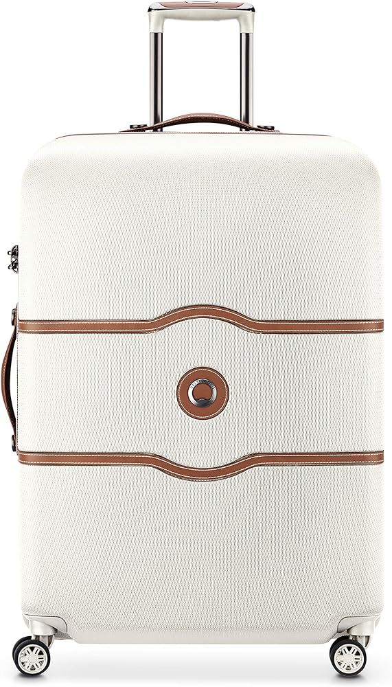 DELSEY Paris Chatelet Hardside Luggage with Spinner Wheels, Champagne White, Checked-Medium 24 In... | Amazon (US)