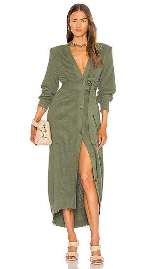 Amanda Sweater Dress in Olive | Revolve Clothing (Global)