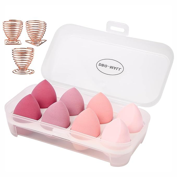 11pcs Makeup Sponge Beauty Blender Set- 8pcs 3D Makeup Beauty Egg Latex Free Sponges With Storage... | Amazon (US)