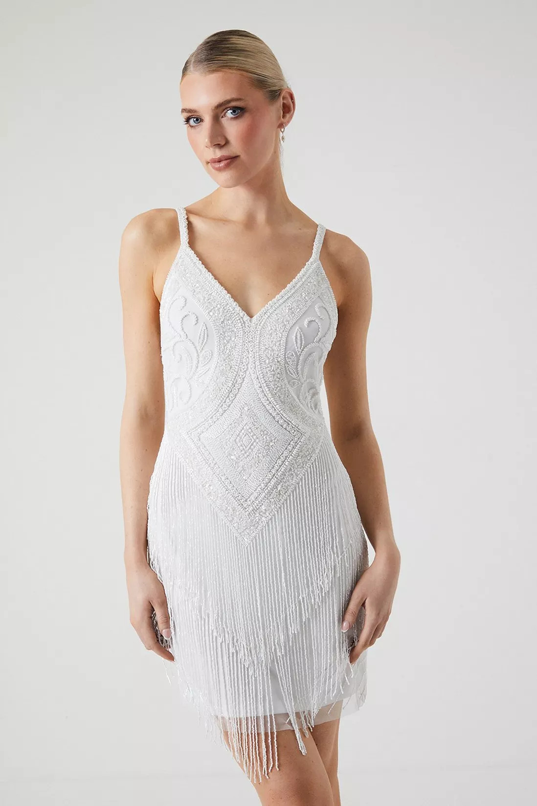 Dresses | Premium Fringe And Beadwork Strappy Bridal Mini Dress | Coast | Coast UK & IE