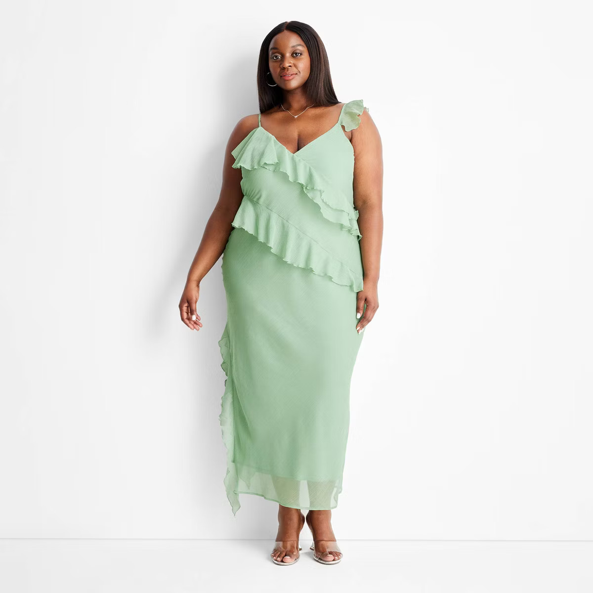 Women's Ruffle Ankle Length Dress - Future Collective™ with Jenee Naylor | Target