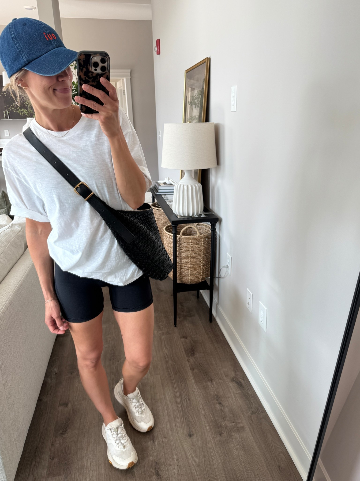 Wearing 4 bike shorts, medium sports bra, XS tee (oversized fit), sneakers tts

#LTKFindsUnder50 #LTKSaleAlert #LTKActive