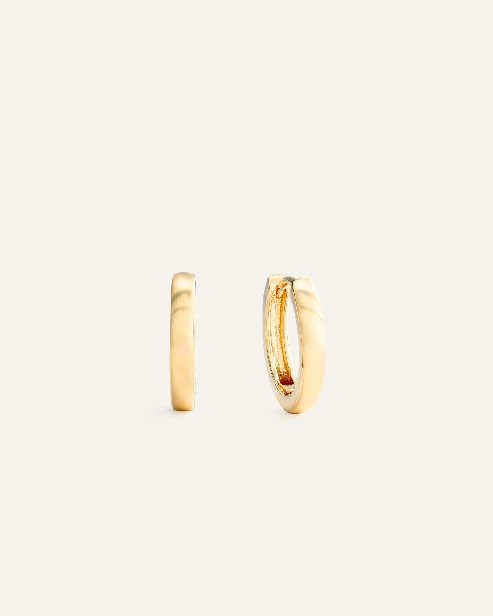 Silver Slim Huggie Hoops in Gold Vermeil | Quince
