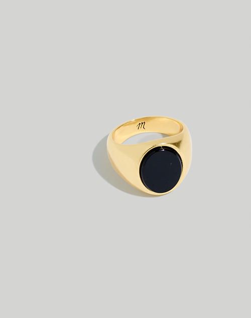 Darkstone Oval Signet Ring | Madewell