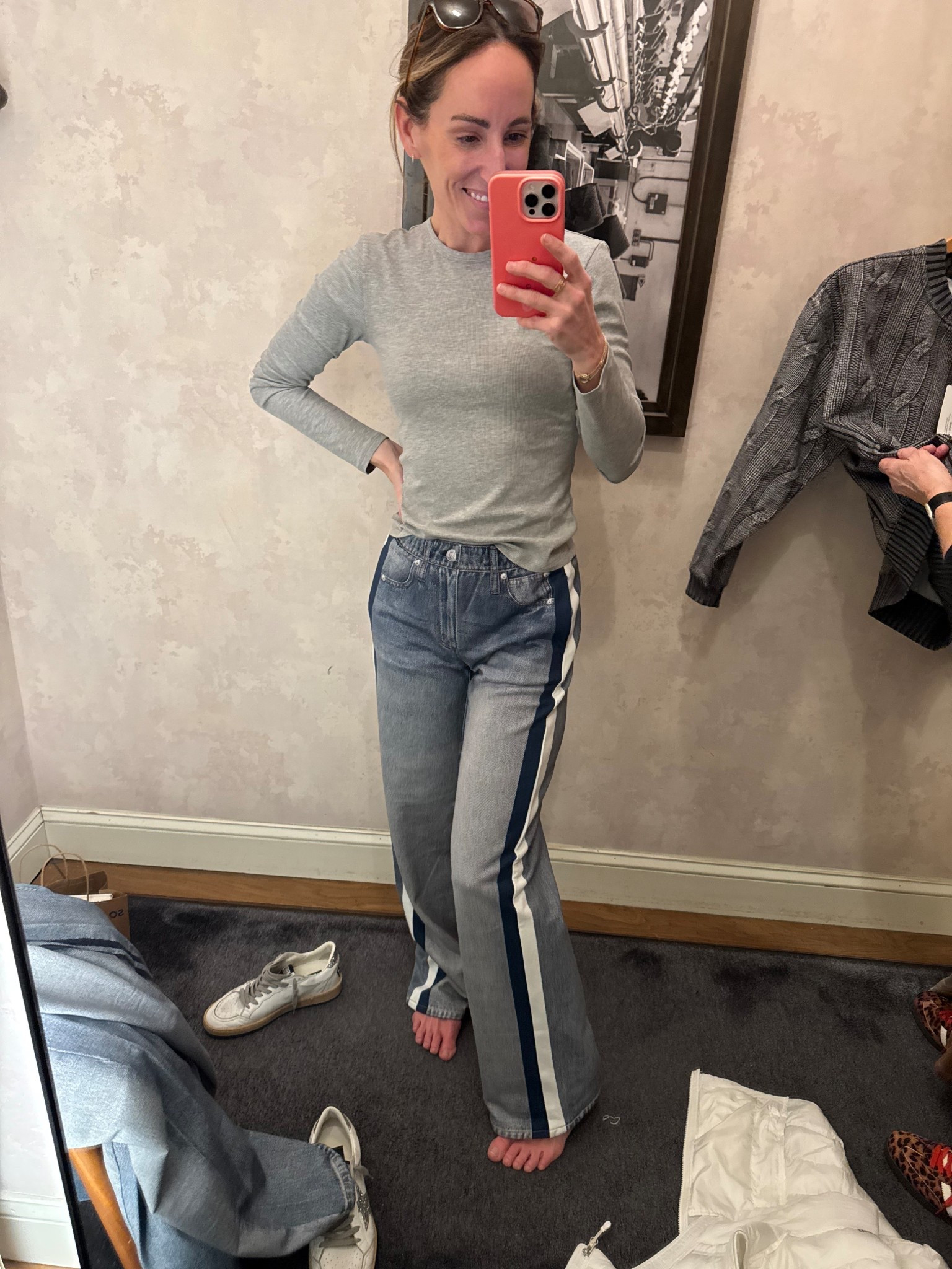 Pull on high waisted jeans | women’s jeans for spring | raf and bone high waisted sweatpants jeans | track pant jeans 

#LTKdayinmylife #LTKootd #LTKTravel