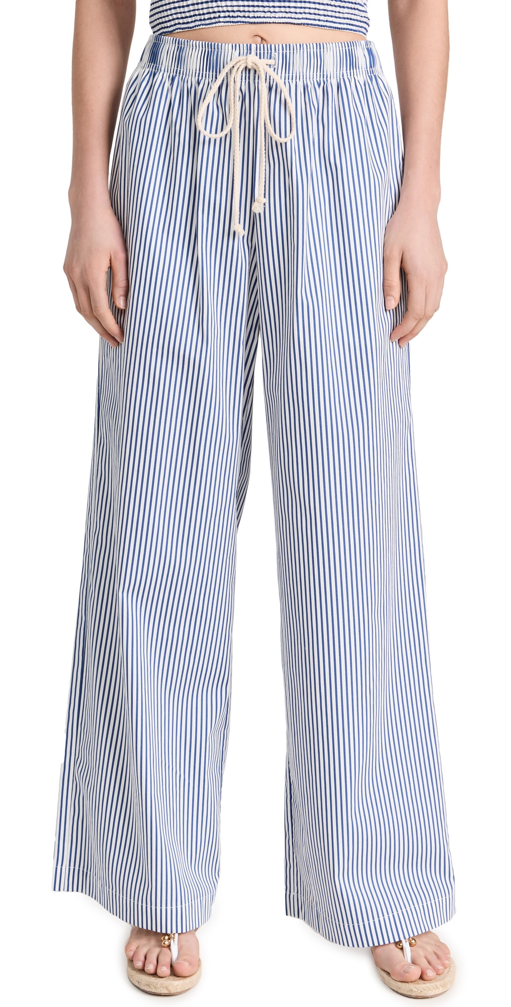 DONNI. Pop Pants Navy Stripe L | Shopbop