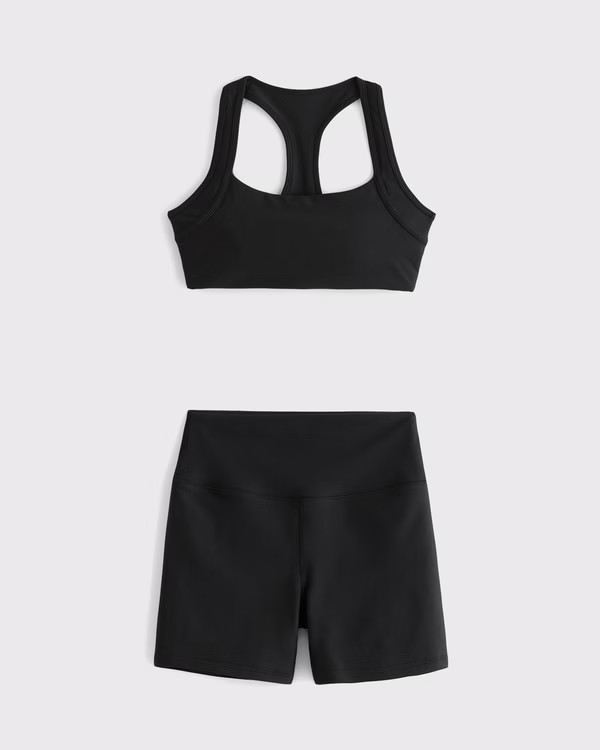 Women's YPB sculptLUX Sports Bra & Bike Short Set | Women's Tops | Abercrombie.com | Abercrombie & Fitch (US)