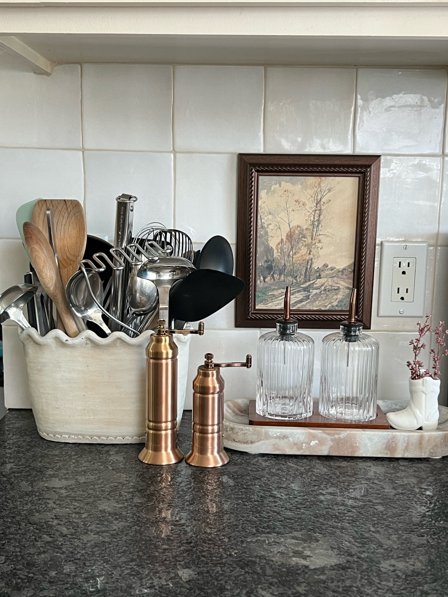 Highly recommend hanging a picture on your backsplash!

#LTKHome #LTKFindsUnder50 #LTKFindsUnder100