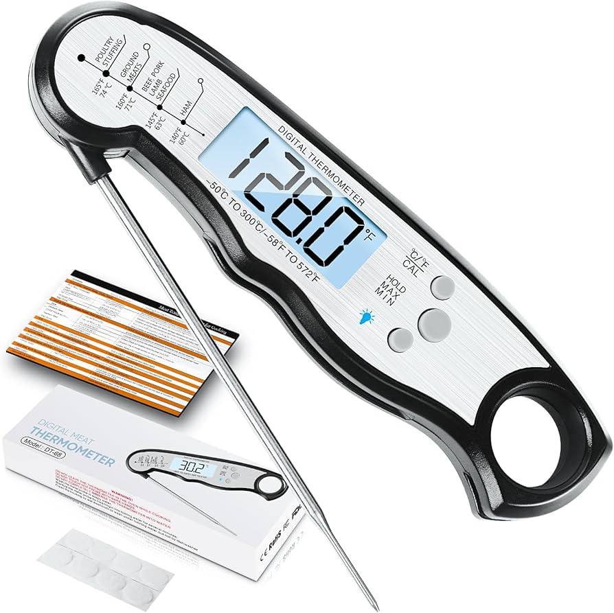 Digital Meat Thermometer, Waterproof Instant Read Food Thermometer for Cooking and Grilling, Kitc... | Amazon (US)