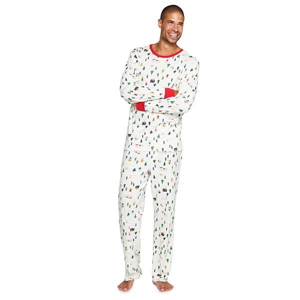 Men's LC Lauren Conrad Jammies For Your Families® Snowy Skier Pajama Set | Kohl's