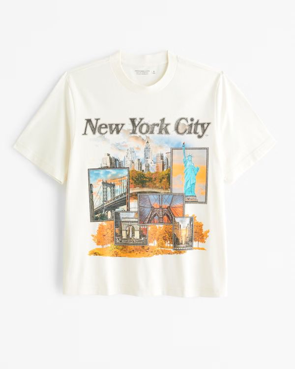 Men's New York Vintage-Inspired Graphic Tee | Men's Tops | Abercrombie.com | Abercrombie & Fitch (US)