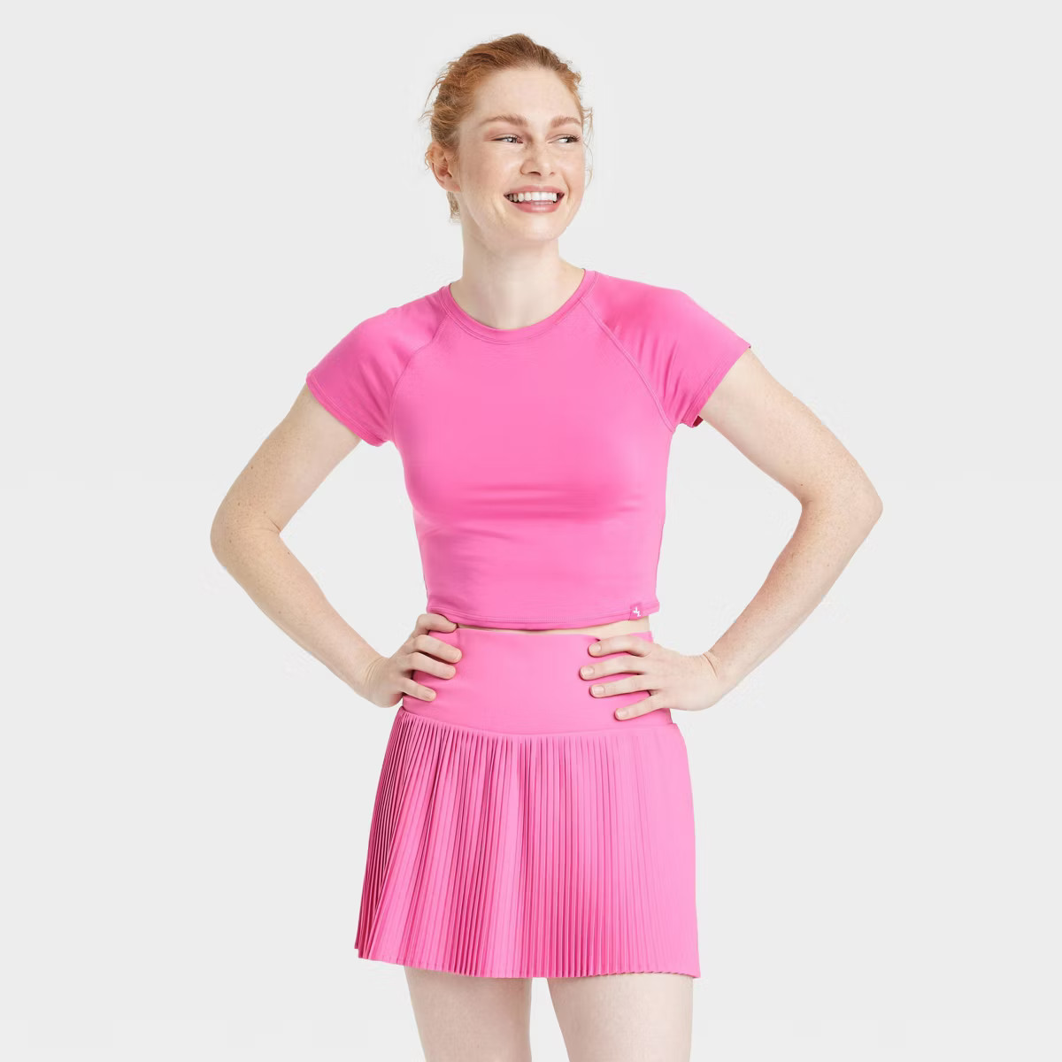 Women's Knit Cropped Short Sleeve Top - JoyLab™ | Target