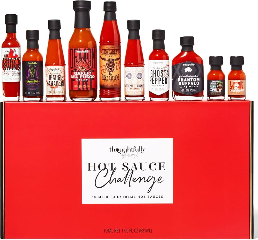 Thoughtfully Gourmet, Hot Sauce Challenge Set, Hot Sauce Variety Pack Includes Hot Sauces from Mi... | Amazon (US)