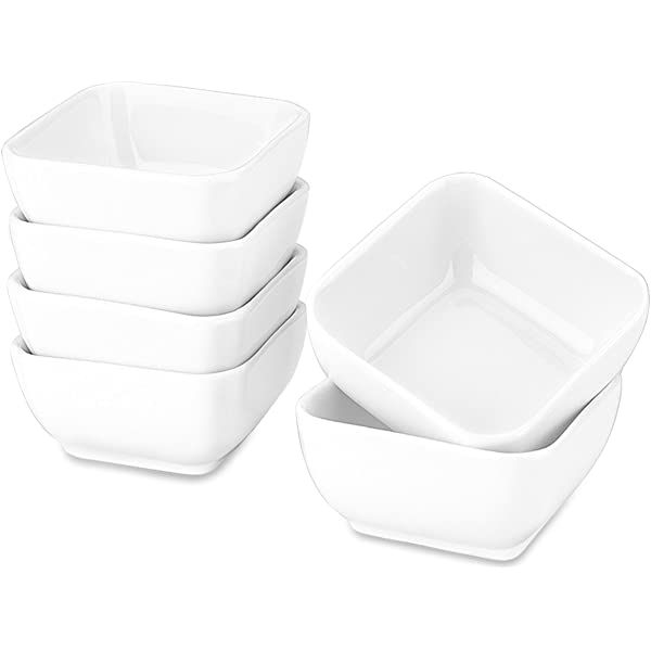 Belinlen 3 Ounce 6 Pack Ceramic Dip Bowls Set Porcelain Dip Mini Bowls Soy Sauce Dish/Bowls - Good f | Amazon (US)