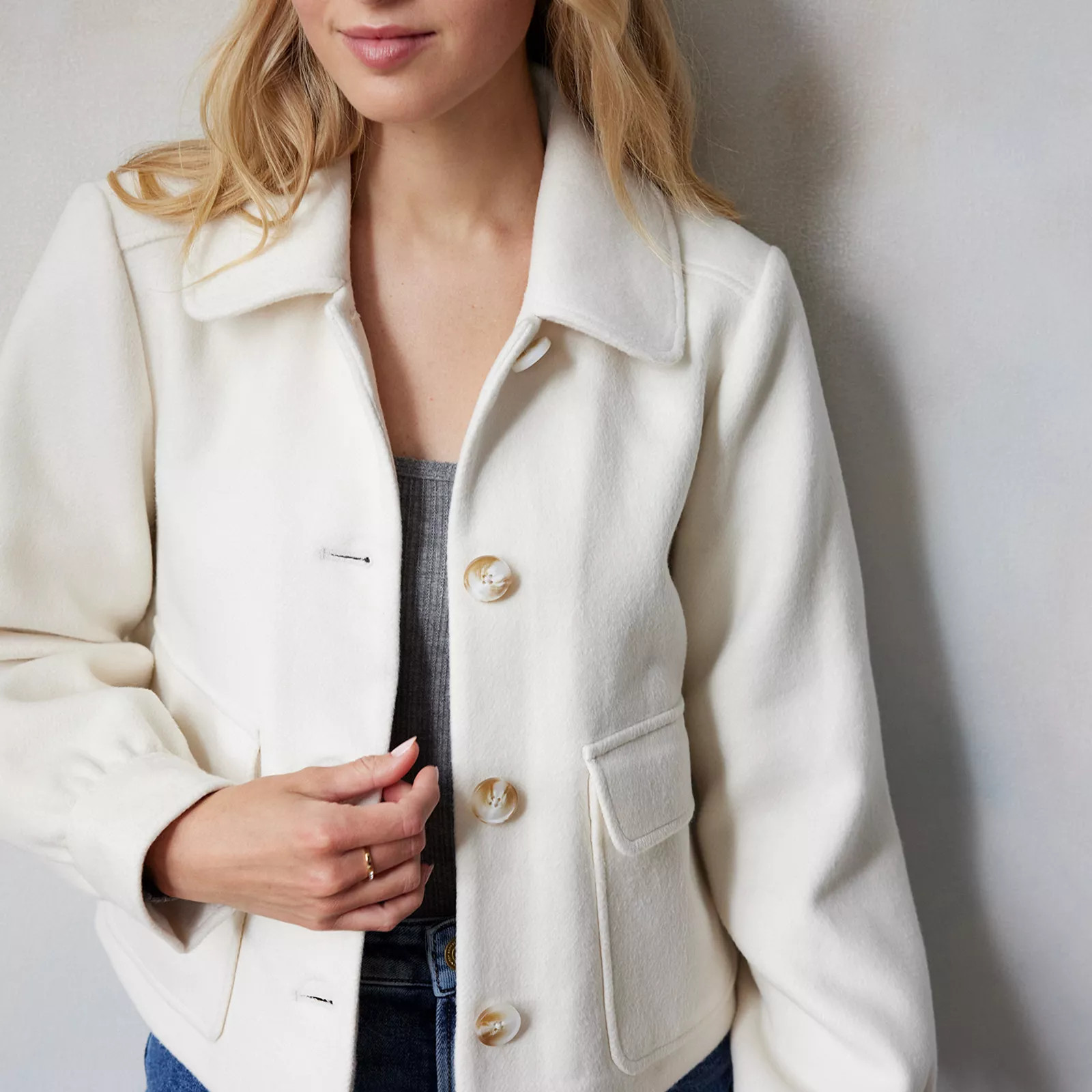 Women's LC Lauren Conrad 4-Button Shacket | Kohl's