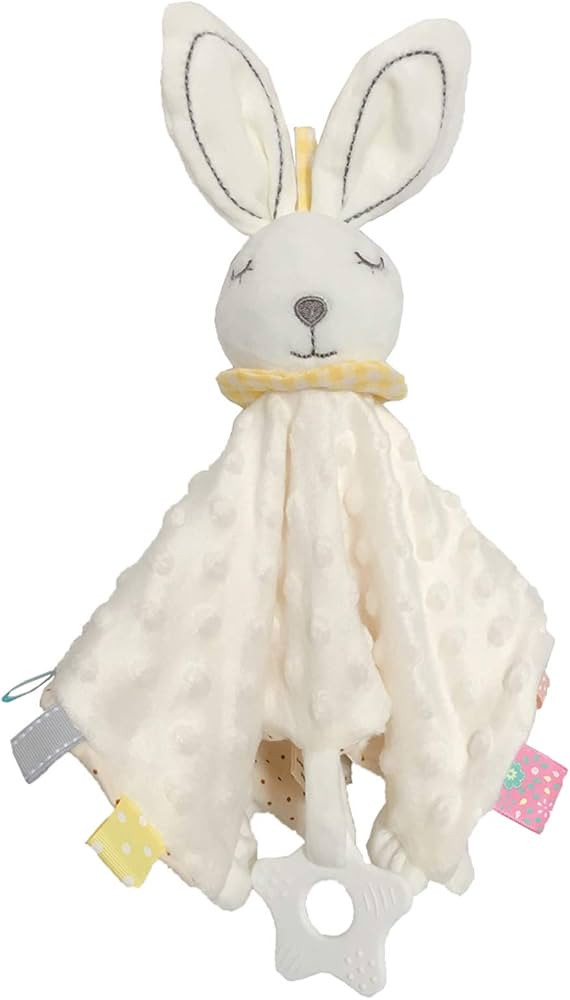 Baby Security Blanket with Tags Soft Plush Stuffed Animal Toys Lovey Soothing Sensory Toy Cute Mi... | Amazon (US)