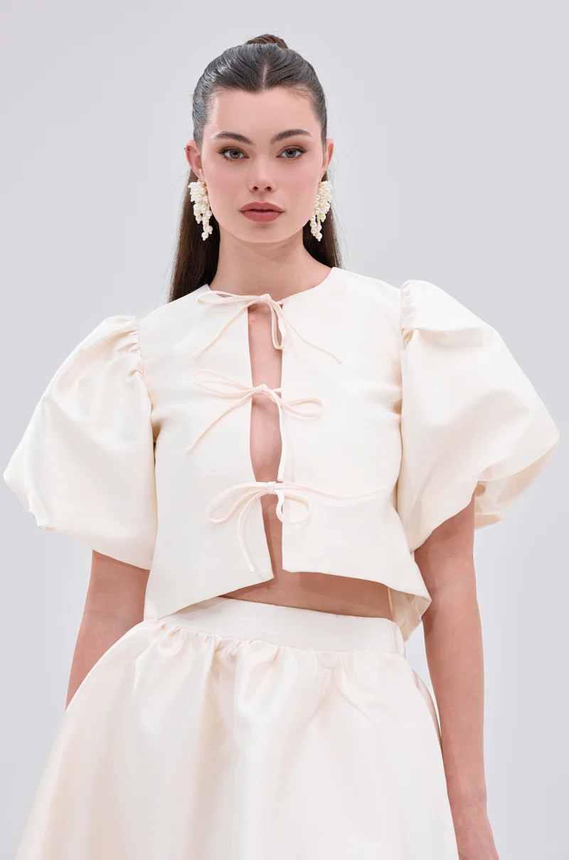 GIRL POWER CROP TIE FRONT TOP | AKIRA