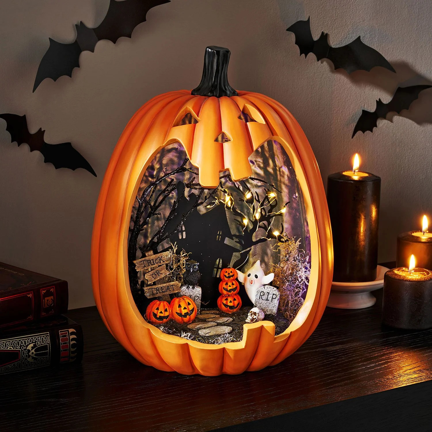 Member's Mark 13.75" Pre-Lit Pumpkin Scene | Sam's Club