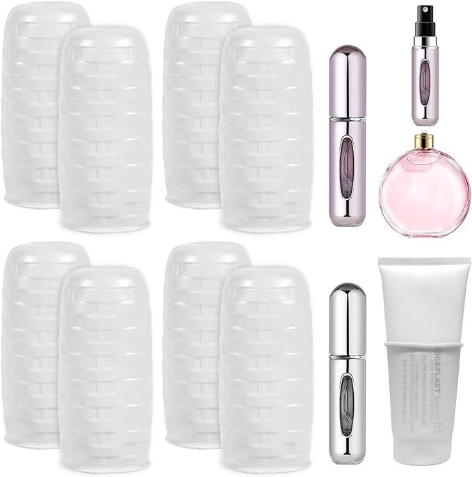 KEMETIK 8 Pack Leak Proof Travel Toiletry Sleeves, 2 Pack Portable Mini Refillable Perfume Atomiz... | Amazon (US)