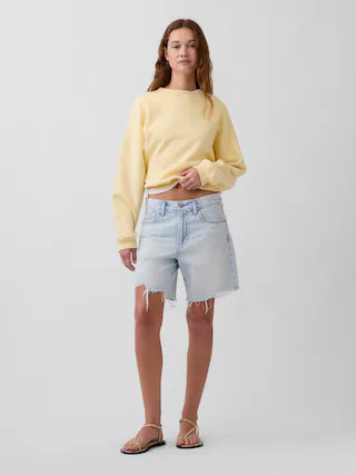 Mid Rise Loose Denim Bermuda Shorts | Gap (CA)