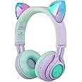 Riwbox Kids Wireless Headphones, CT-7S Cat Ear Bluetooth, 85dB Volume Limiting, LED Light Up Over... | Amazon (US)