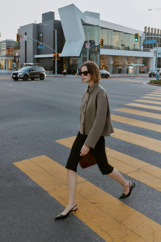 WOOL BLEND SHORT COAT | Zara US