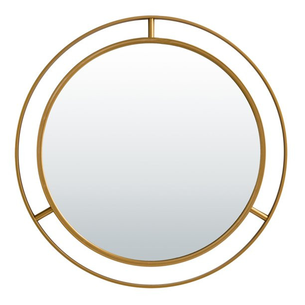 Glitzhome  24"D/28"D Oversized Deluxe Round Wall Mirror Gold 28''D Gold - Walmart.com | Walmart (US)