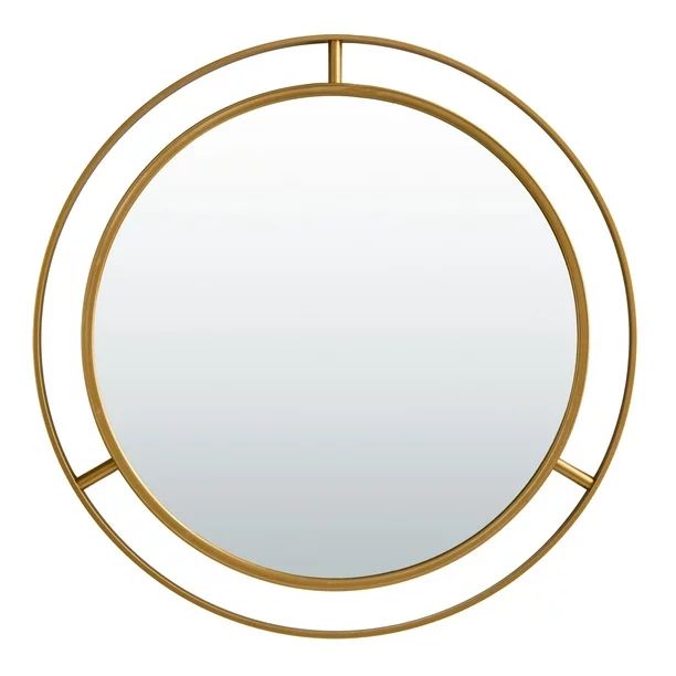 Glitzhome  24"D/28"D Oversized Deluxe Round Wall Mirror Gold 28''D Gold - Walmart.com | Walmart (US)