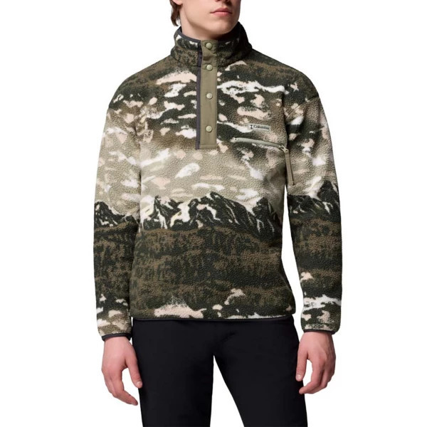 Men's Columbia Helvetia II Printed Fleece 1/2 Snap XLarge Safari Sisters | Scheels Sports
