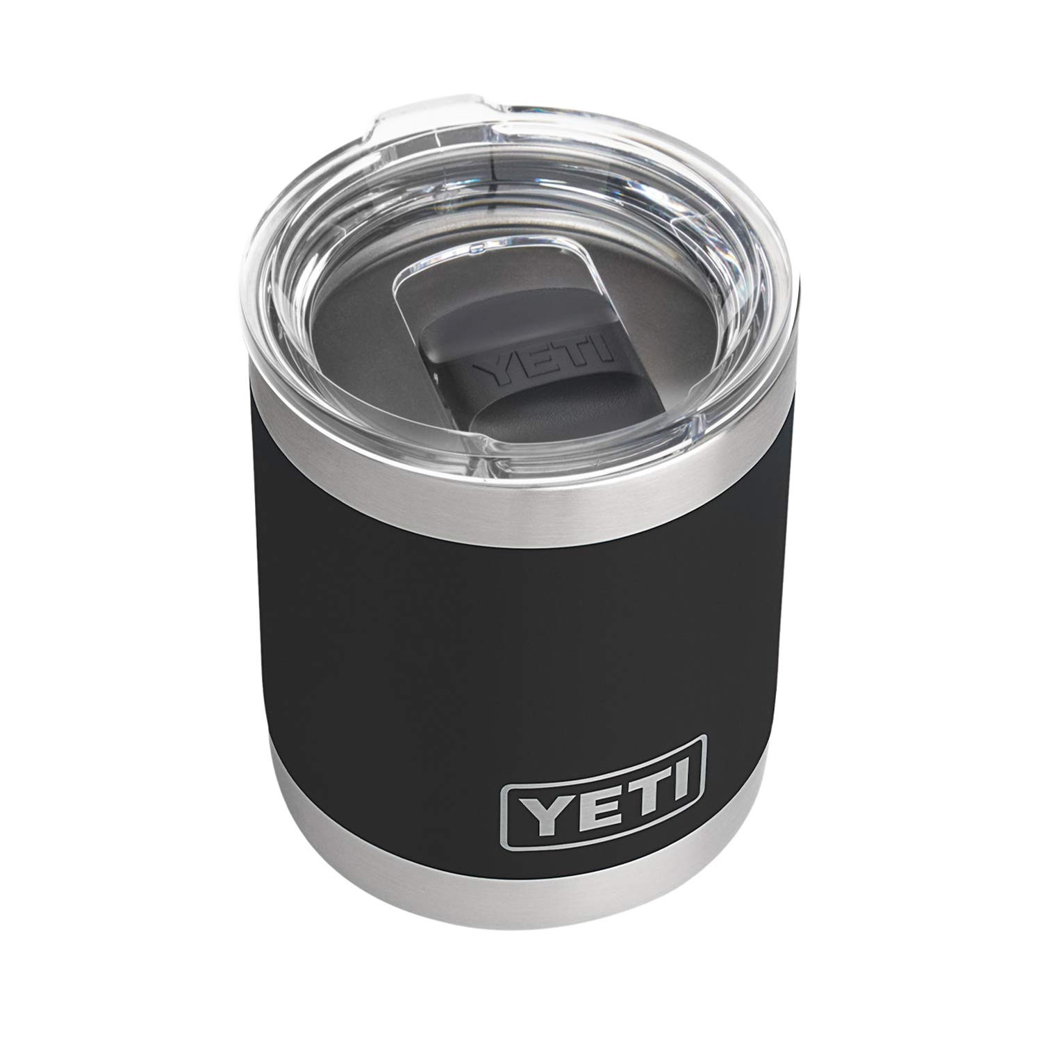 YETI Rambler 10 oz Lowball, Vacuum Insulated, Stainless Steel with MagSlider Lid, Black | Amazon (US)