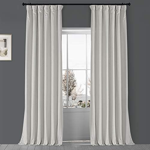 HPD Half Price Drapes VPCH-110602-96 Signature Blackout Velvet Curtain (1 Panel), 50 X 96, Porcel... | Amazon (US)