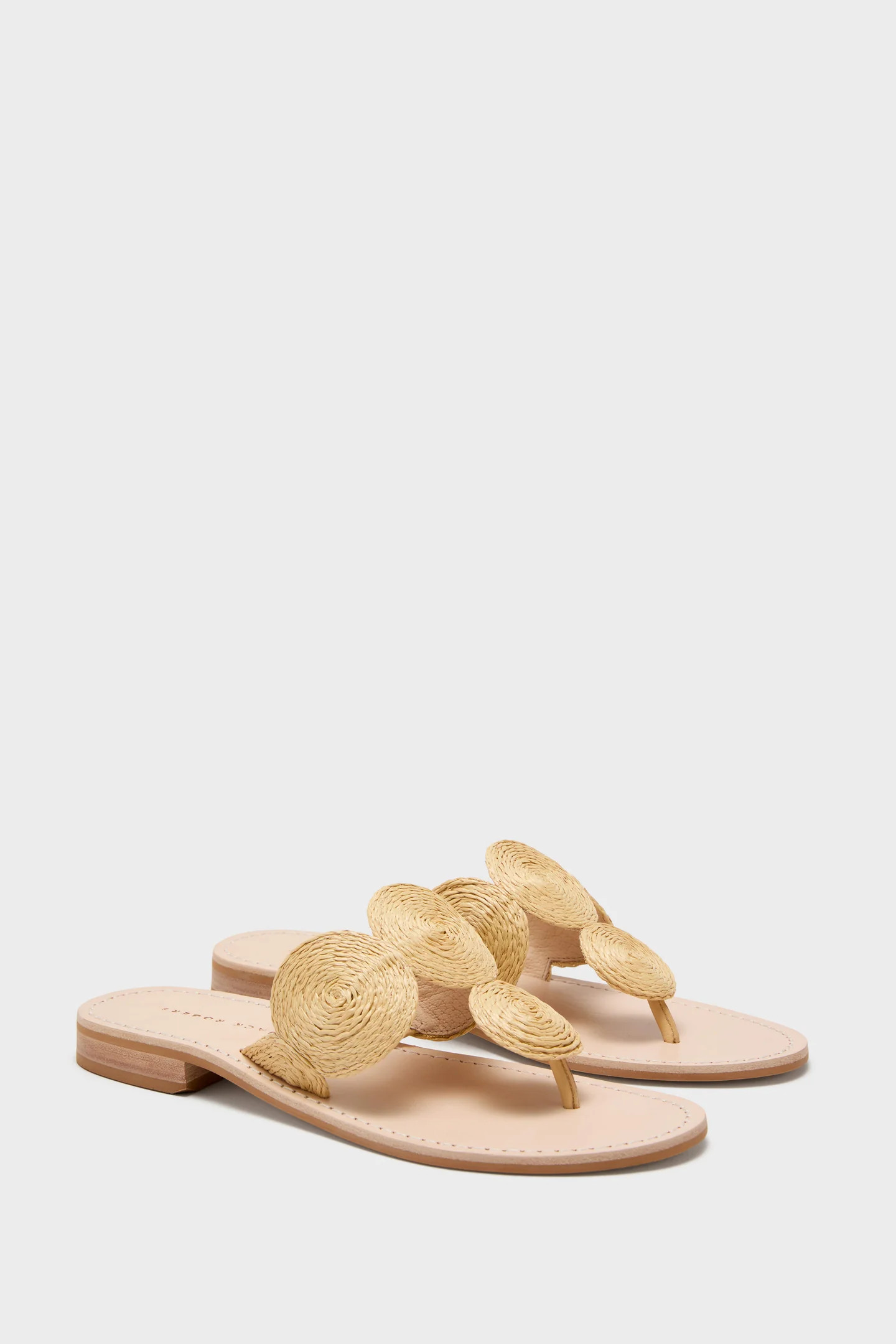 Natural Margo Flat Raffia Sandals | Tuckernuck (US)