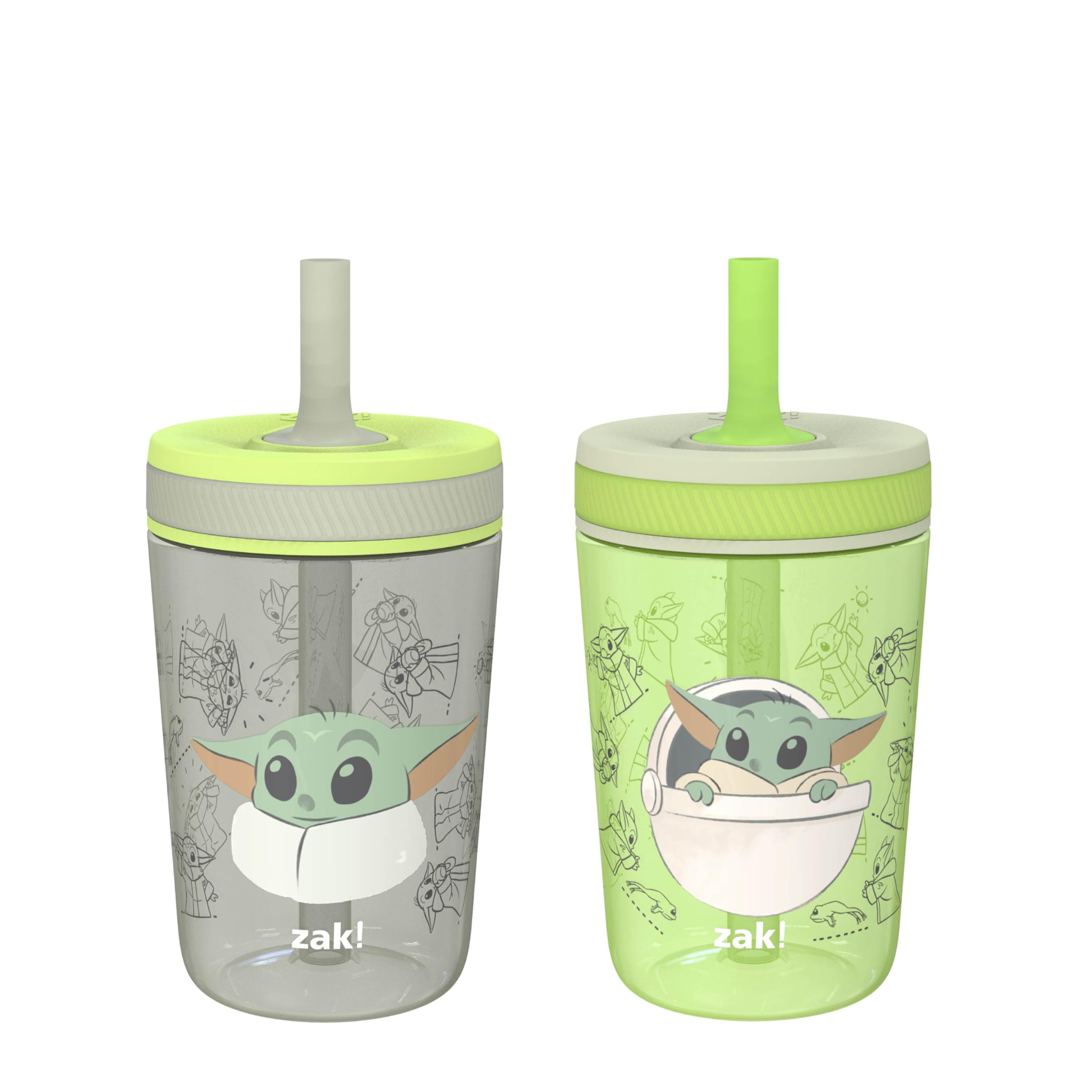 Zak Designs Star Wars The Mandalorian Kelso Toddler Cups For Travel or At Home, 15oz 2-Pack Durab... | Amazon (US)