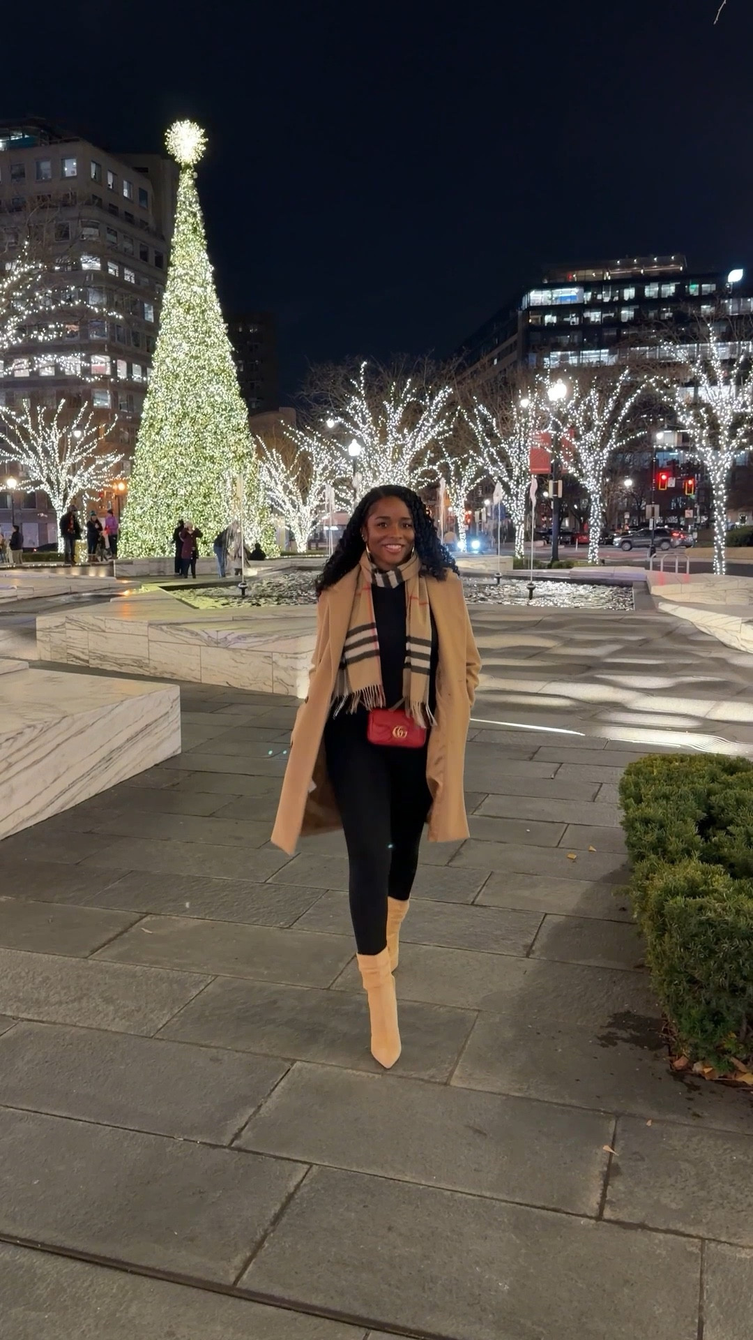 Winter in DC! ❄️
Camel trench coat, Burberry scarf, Gucci marmont supermini, tan runched booties, Conrad hotel

#LTKdayinmylife #LTKSeasonal #LTKHoliday