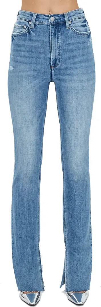 Colleen Slit Hem High Waist Slim Bootcut Jeans | Nordstrom
