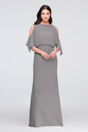 silver gray gown for ninang